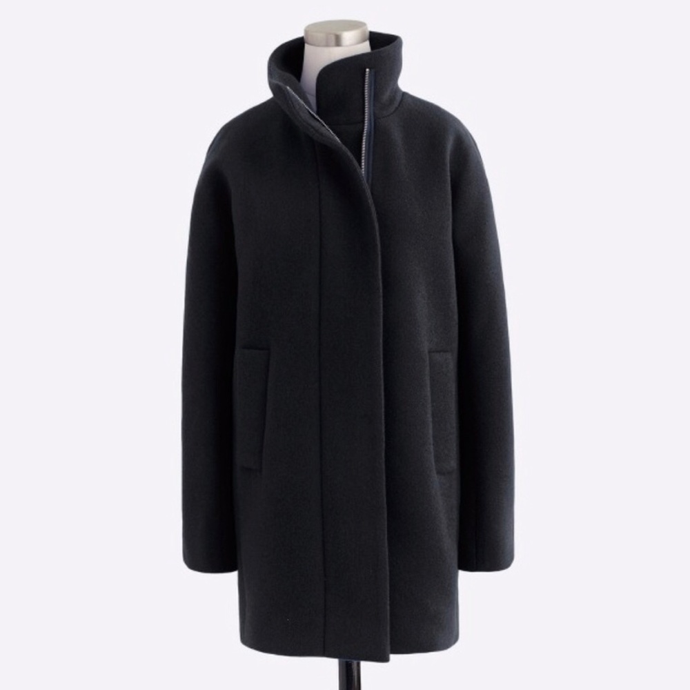 J.Crew Cocoon Stadium Coat in Black